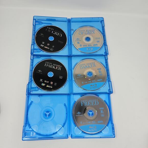 Fifty Shades Trilogy Unrated Edition Blu Ray Grey Darker Freed CASE DMG TWO DVDs - Picture 2 of 10